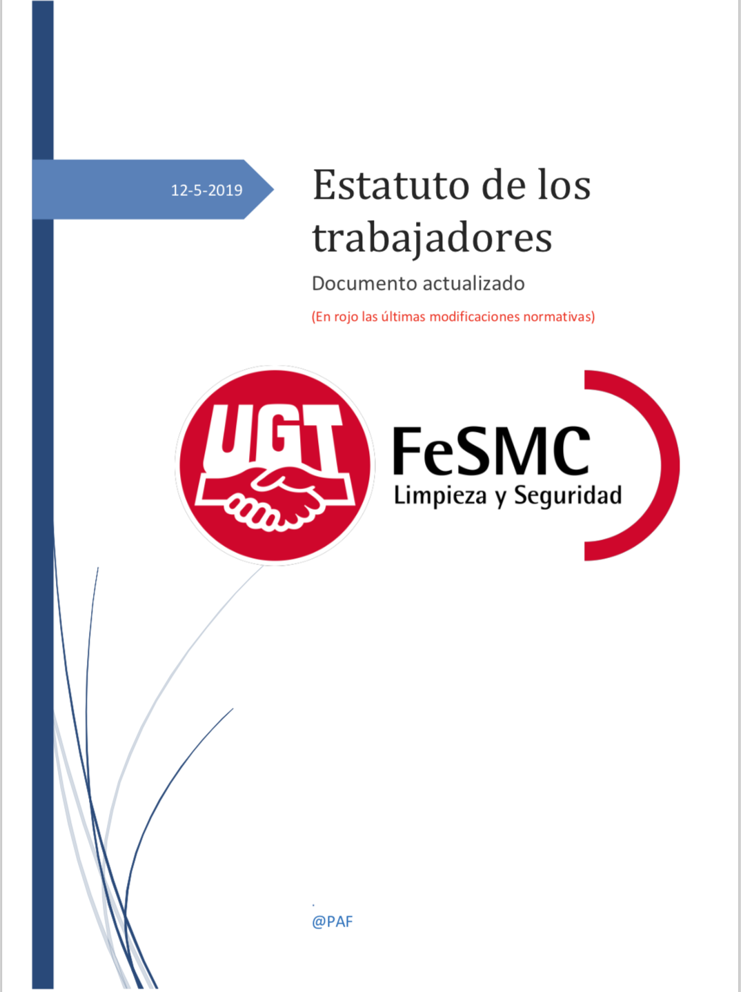 Miniatura Estatuto trabajadore Seguridad y limpieza fesmc ugt